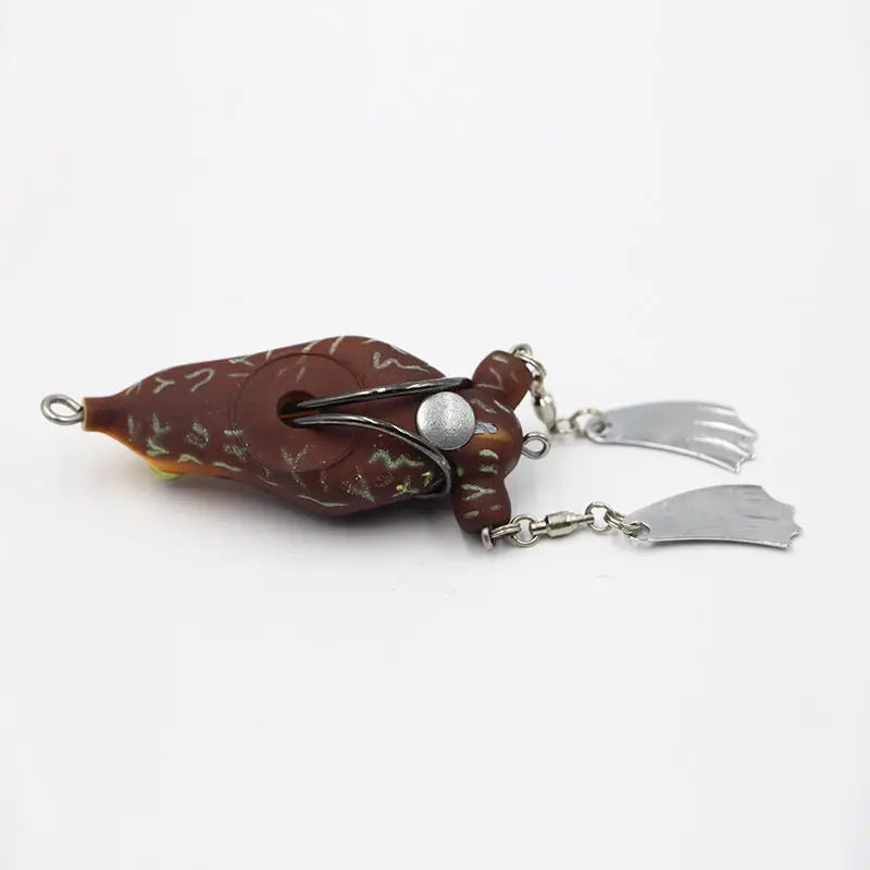 Selco 65mm 16G Metal Propeller Frog Leg Fishing Lure Duck Spinner Soft Frog Lure Soft Cheapest Soft Frog Lure