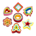 5pcs/set Plastic Biscuit Molds Round Heart Shape Fondant Cookie Cutters
