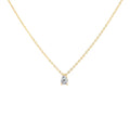 Fashion Jewelry 925 Sterling Silver Minimalist Necklaces Single Small Water Drop Diamond Zircon Gold Plated Necklaces Women