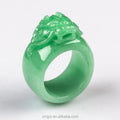 Certified Grade a Burmese Jadeite Jade Floating Flower Round Ring Loose Small Accessories Ring Ring Jade Crafts Wholesale