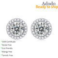 Wholesale Round Cut 2ct VVS1 D Color GRA Moissanite Jewelry Certified 925 Silver Daily Wear Stud Earrings for Women