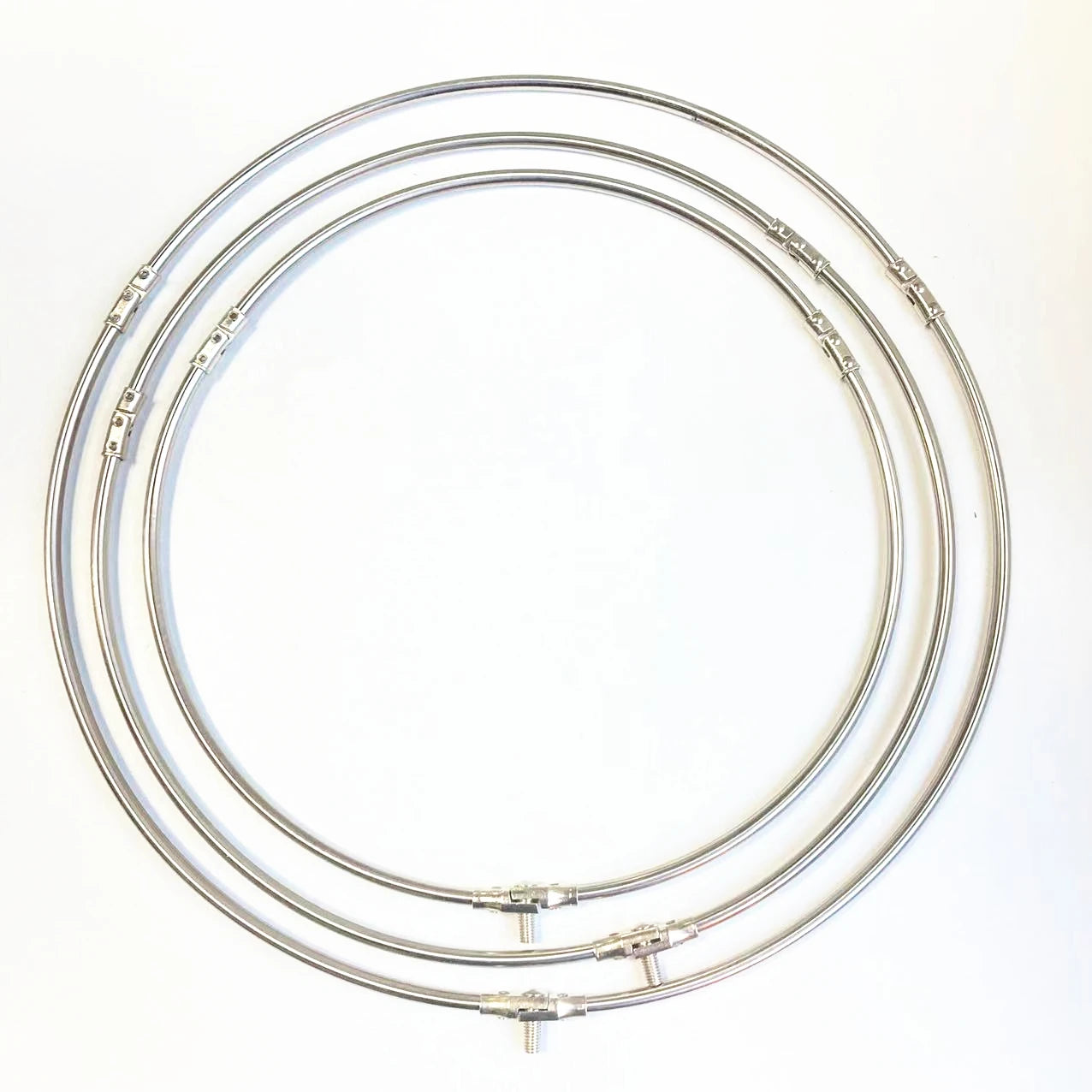 8mm Thread Hollow Stainless Steel Light Weight Foldable Insect Fish Catching Net Wire Ring Circle Frame for Entomology