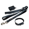 Nylon Dog Collar Leashes Set with Auto Lock Hook Padded Handles Traffic Control Printed Pattern Personalized Ribbons Decoration