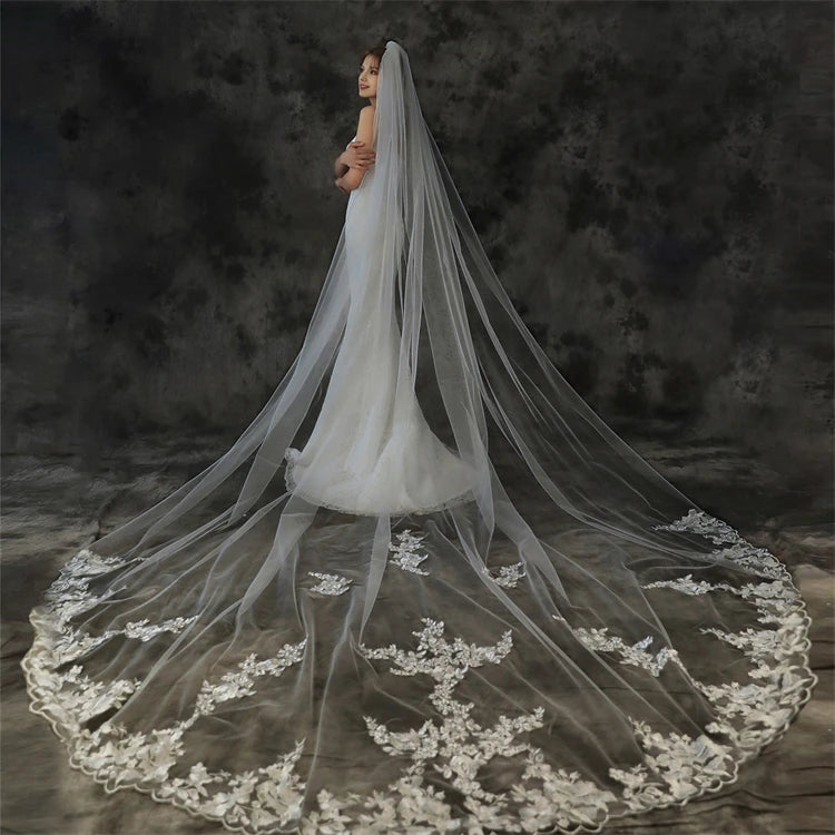 Senior Sense Bridal Veil European and American Trailing Wedding Dress Accessories Lace Spot Wholesale Church Headdress