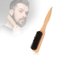 New Pointed Tail Barber Brush for Salon Cleaning Styling Wood Oil Head Modeling Men's Bristle Brush Beard Comb