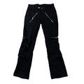 DENIMGUYS Men's Simplicity Streetwear Jogger Black Cargo Pants for Men Oversized Zipper Leg Flared Pants