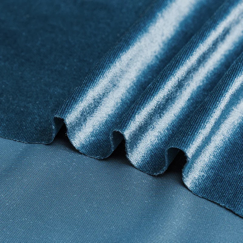 240gsm Shiny Korean Velvet Fabric Top Selling Warp Knitted Plain Pattern for Girls' Apparels Dresses Jackets Curtains Weddings