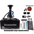 Factory LED Light No Coal Head Electric Hookah Shisha Portable Hookah Electronic Chicha Rechargeable Hookah Shisha
