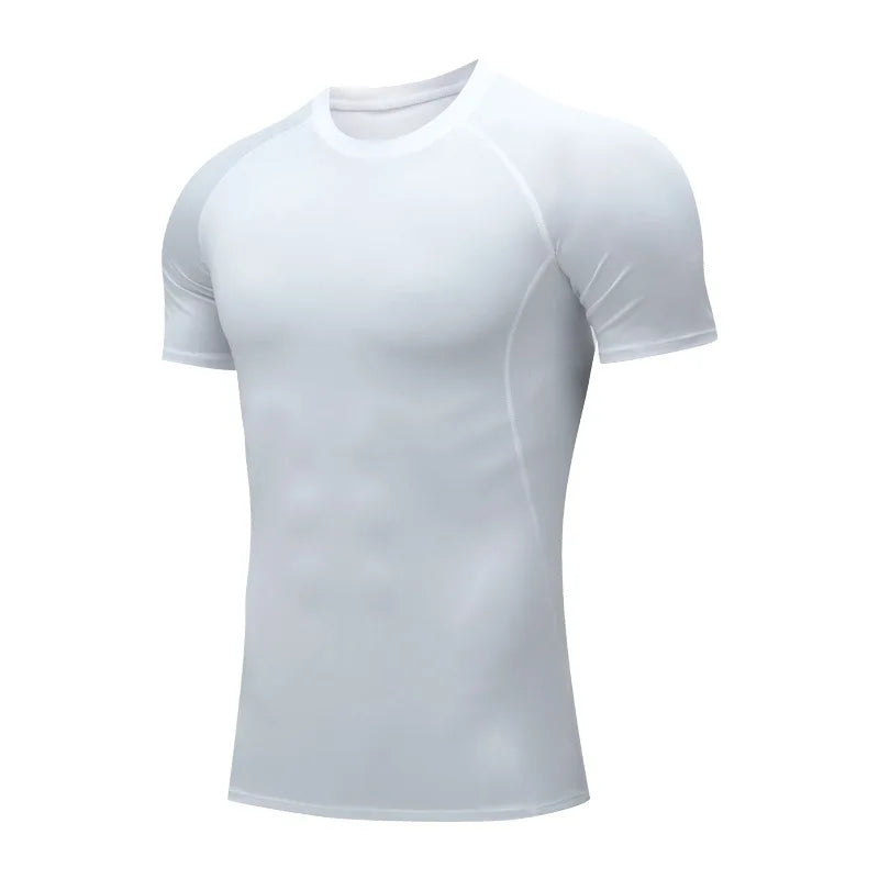 Men's Sports Tight Fitting Breathable Short Sleeved Quick Drying Top