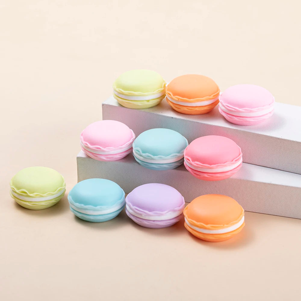 Hot Sale Resin Simulation 3D Macaron Candy Charms Pendants for Jewelry Making DIY Handmade Rainbow Macaron Charms Accessories