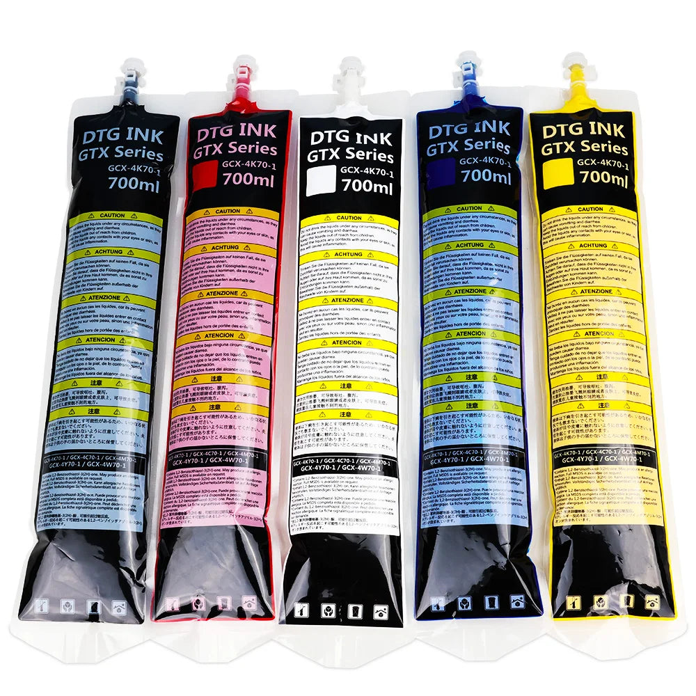 Winnerjet T-Shirt Printing Textile Pigment Ink Bag DTG Ink GTX Pro DTG Printers