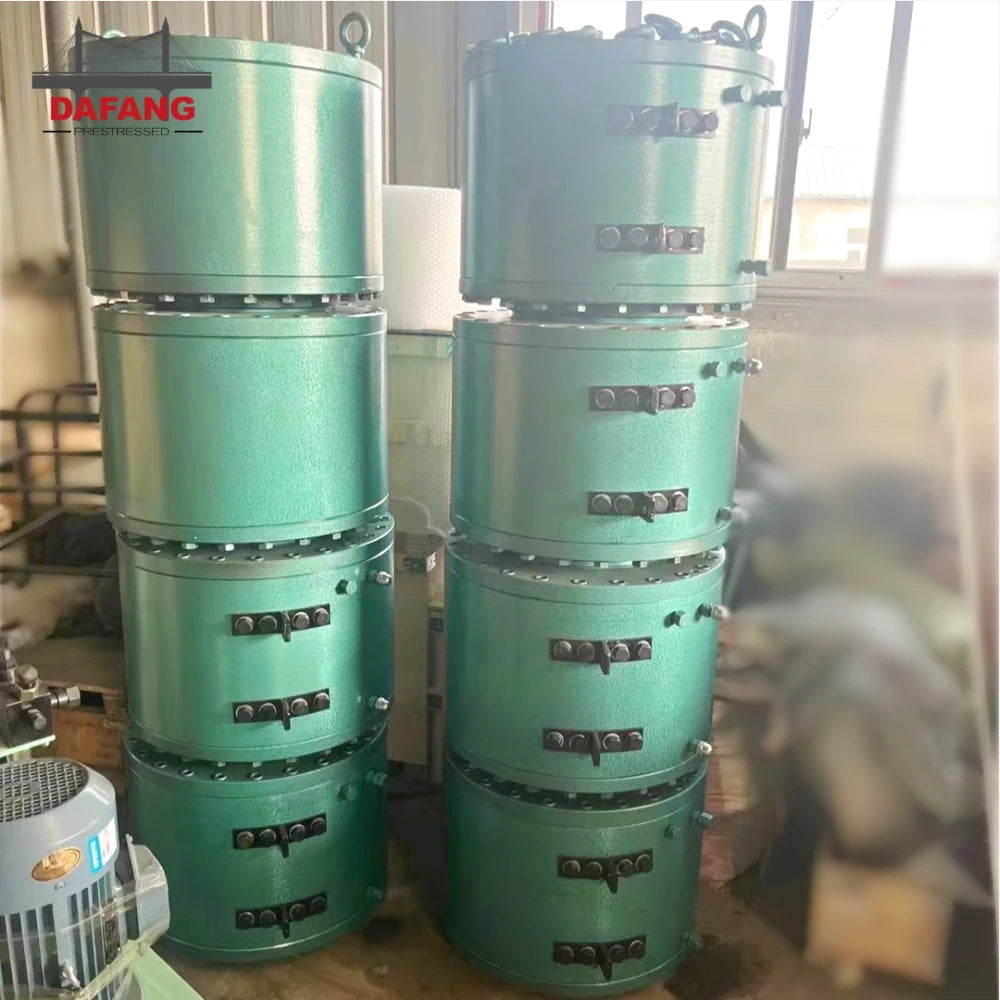 Post Tension Strand Stressing 200 80 Ton Hydraulic Jack 100t Hydraulic Cylinder 100 Ton Hydraulic Prestressing Jack
