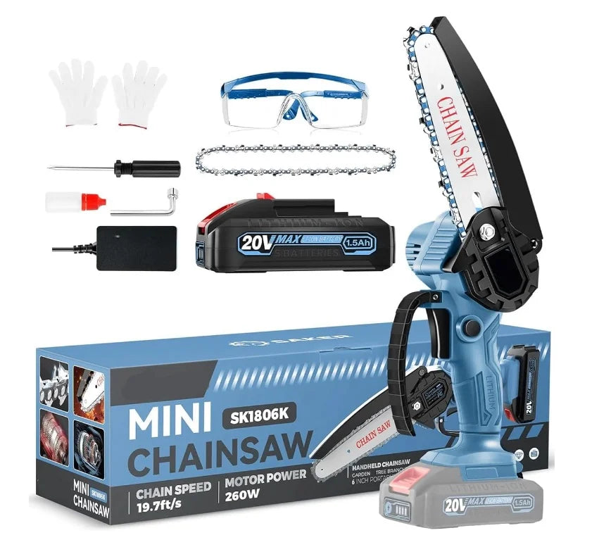 Cordless Chainsaw for Battery 20V Battery Pruning Chainsaw Small Handheld Portable Chain Saws