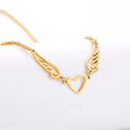 Stainless Steel Hollow Heart Angel Wings Pendant Necklace for Women Cute Choker Necklace Trend Jewelry Wholesale