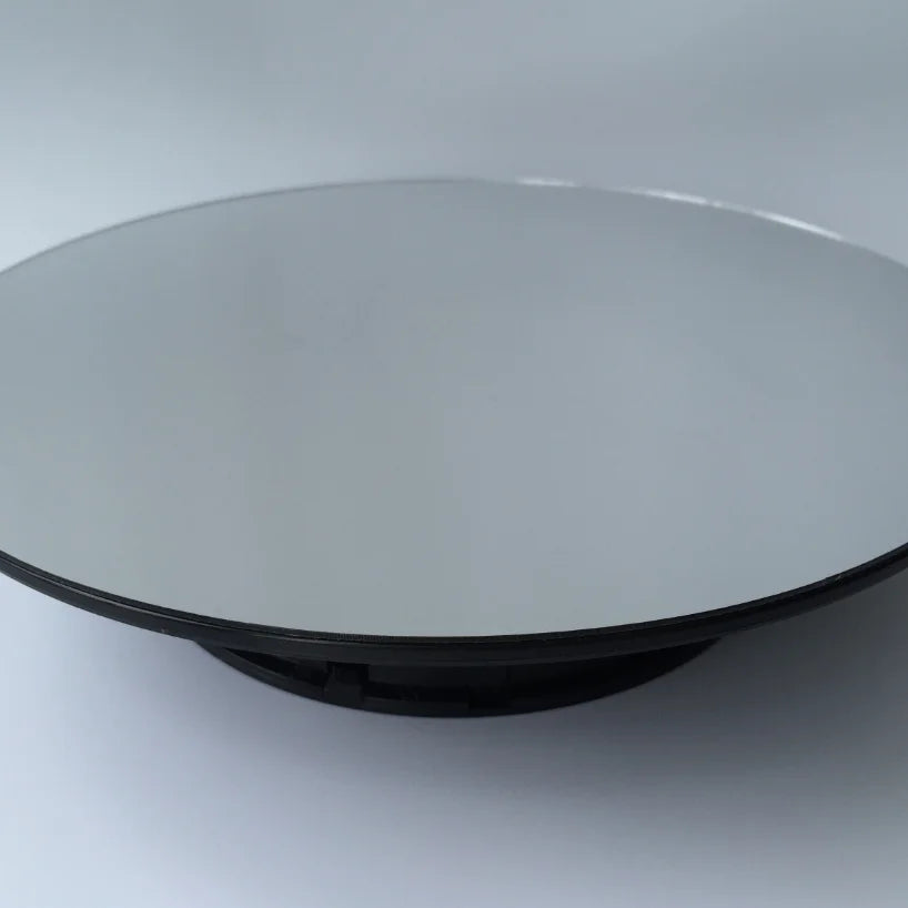 Top Automatic Rotating Jewelry Display Stand 25cm Turntable With Mirror Motorized Rotary Turntable Mirror Display Stand Base