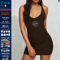 O Neck Sleeveless Stretchy Bodycon Slim Women Maxi Dress 2023 Spring Summer Party Club American Clothing Wholesale Rib Dresses