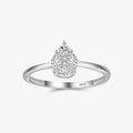 Ailmay New Sale Authentic 925 Sterling Silver Fashion Luxury Clear Zircon Drop Shape Rings for Women Romantic Wedding Jewelry
