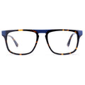 Fashion Flat Top Leopard Single Bridge Acetate Eyeglasses Frames Laminate Acetate Optical Glasses Frames for Men for Women
