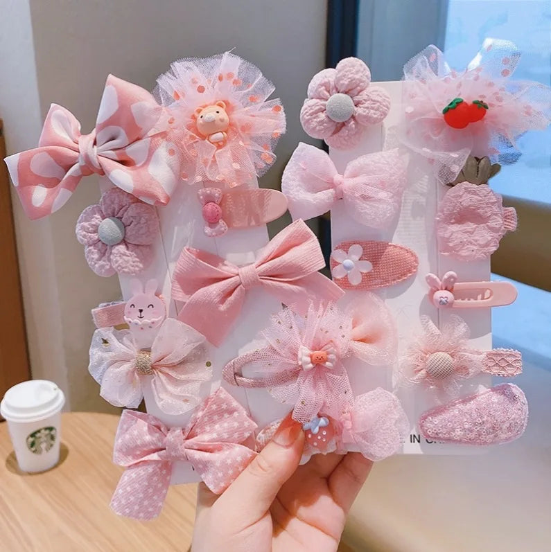 New Design Flower/butterfly Knot  Gauze Hair Pin/hair Ring Kids Princess Handmade Hair Accessories