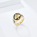 Fine Jewelry Trendy Poker Ace of Spades Rings for Men Stainless Steel 18k Gold Plated Wholesale Chunky Rings Lot