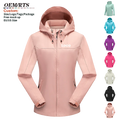 Custom logo Women's Raincoats Lightweight Waterproof Windproof Adjustable Windbreaker Rain Jackets Hooded with Pockets S-XXL