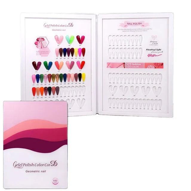 Factory Customization False Tips Acrylic Book Display Stands  Nail Polish Colors Polish Color Book Long Stiletto Heel Nail Tip