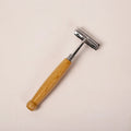 Disposable Double Edge Safety Razor with Long Natural Bamboo Handle Personal Gift Set