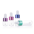 1ml 2ml 3ml 5ml Aluminum Cover Hair Oil Cosmetic Packaging Small Glass Essential Oil Dropper Bottle