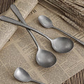 Food Grade Vintage Style Cutlery Set Retro Tableware Stainless Steel Dessert Spoon Silverware Dinnerware Utensil Knife Fork