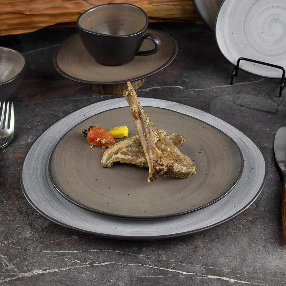 Manufacturer Wholesale Hotel Restaurant Ceramic Tableware Color Glaze Porcelain Plates Set Other Hotel & Restaurant Supplies