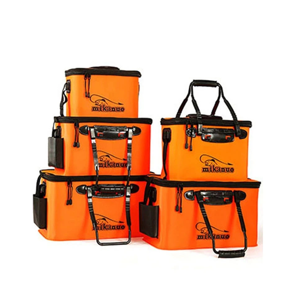 Outdoor Folding EVA Fishing Bag Bucket Camping Hiking Bucket 30/35/40/45/50cmThicken Portable Fishing Bucket Live Fish Bag