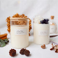 Wholesale Unique Gifts Office Home Decoration Round Bamboo Wooden Lid Scented Tins Glass Container for Candle Making