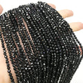 Wholesale Natural Black Tip Crystal Bead Cut Spinel Bead Hairpin Fringe Bracelet Necklace DIY Accessories for Jewelry Making