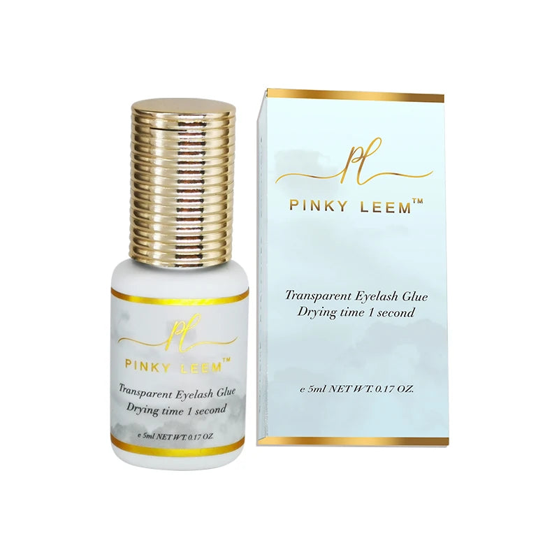 Pinky Leem Private Label Waterproof Lash Adhesive Eyelash Extension Glue clear 0.5-1Sec Best Eyelash Extension Glue