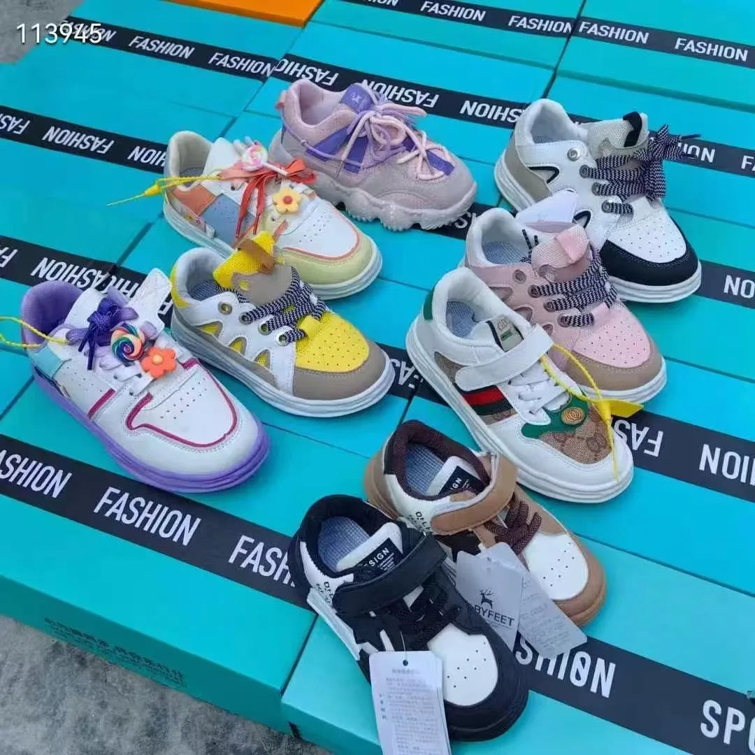 Wholesale YEJIAOLAN Brand New High-quality Fashion Design Mixed Colors Kids Baby Children's Boy's Shoes Direct Factory Bale