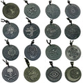 Wholesale Cheap Price Natural Stone Shungite Round and Cross Shaped Pendant Necklace for EMF Protection