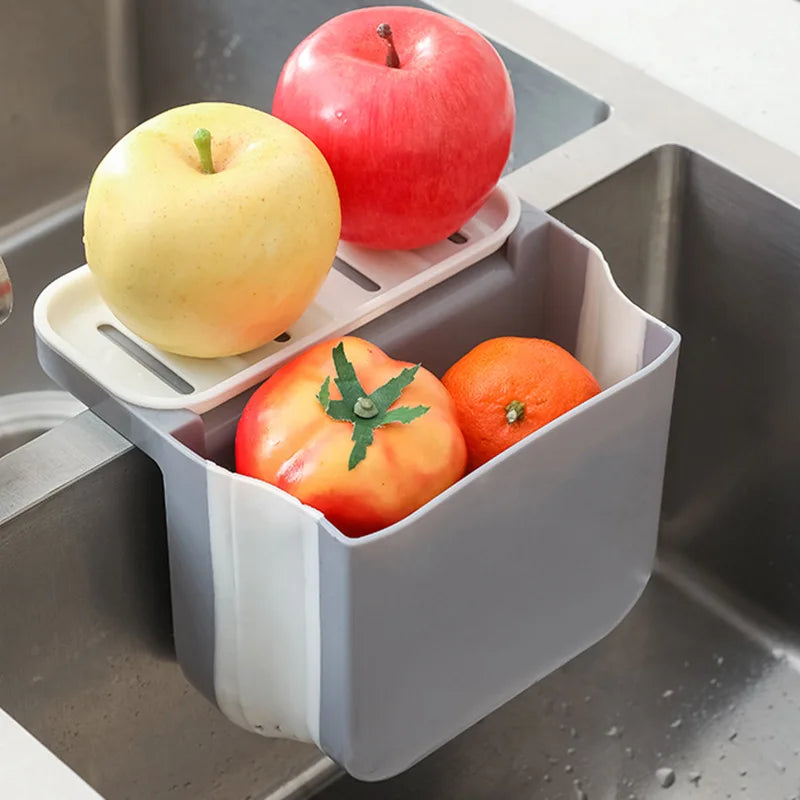 Wholesale Retractable Kitchen Sink Multifunctional Plastic Drain Hanging Garbage Filter Basket Rack