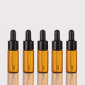 In Stock Mini Blue Amber Clear 1ml 2ml 3ml 5ml Packaged  Glass Dropper Bottles for Essential Oils Cheap