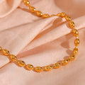 Fashion Jewelry 2023 Bead Necklace 18k Gold Plated Stainless Steel Chain Necklace for Women