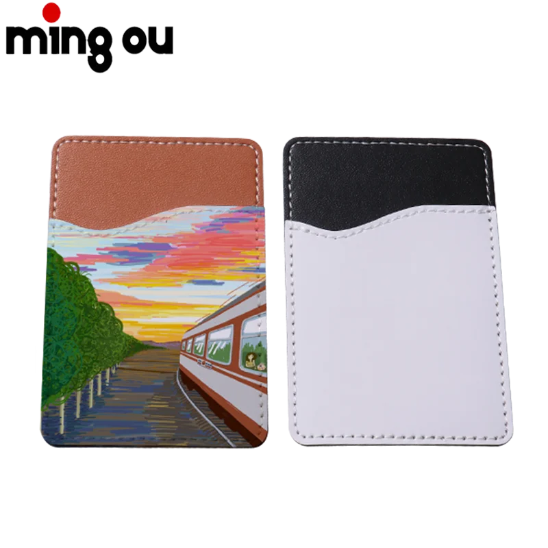 DIY Sublimation PU Leather Soft Sublimation Print Blank Card Holder Phone