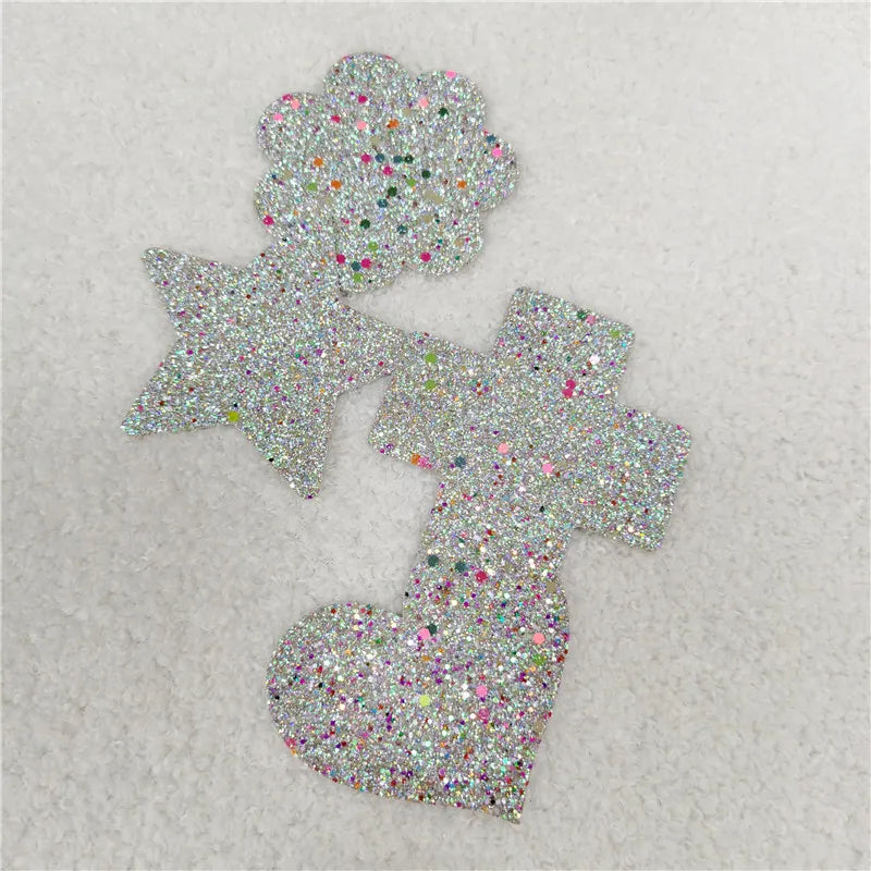 One Time Fashion Noctilucent Gorgeous Luminous Glittering Powder Chest Paste Shiny Nipple Cover Sticker
