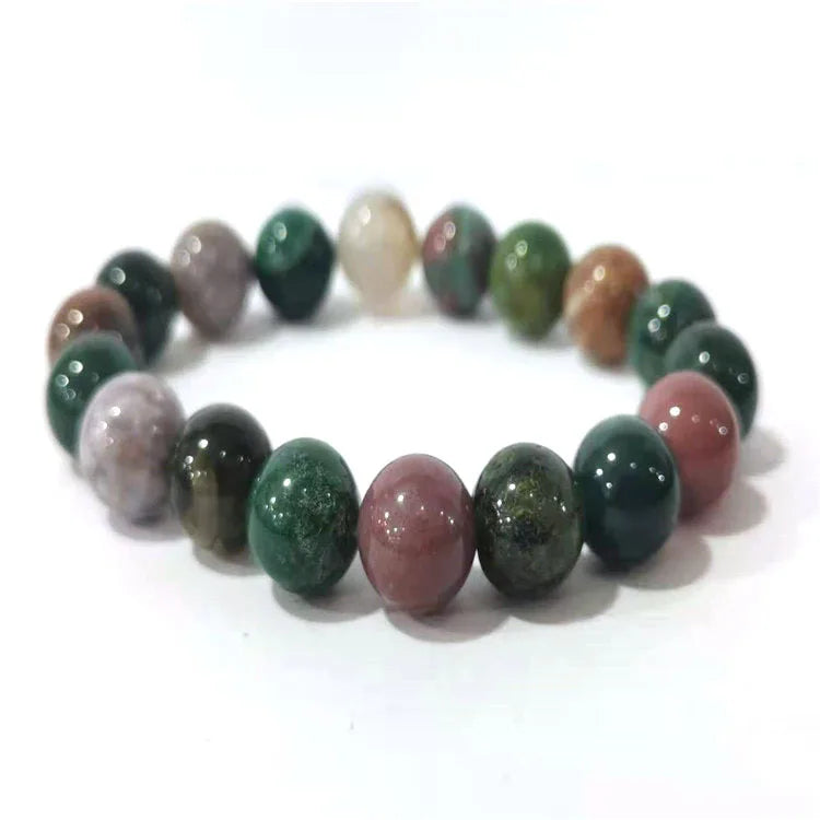Large Wholesale Live Stall Scenic Spot Hot Selling Colorful Jade Agate Water Plants Agate Bracelet Indian Agate Bracelet