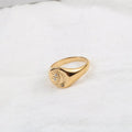 Joolim Jewelry Wholesale 18K Gold Plated Moon Star Zirconia Stainless Steel Rings for Women Rings