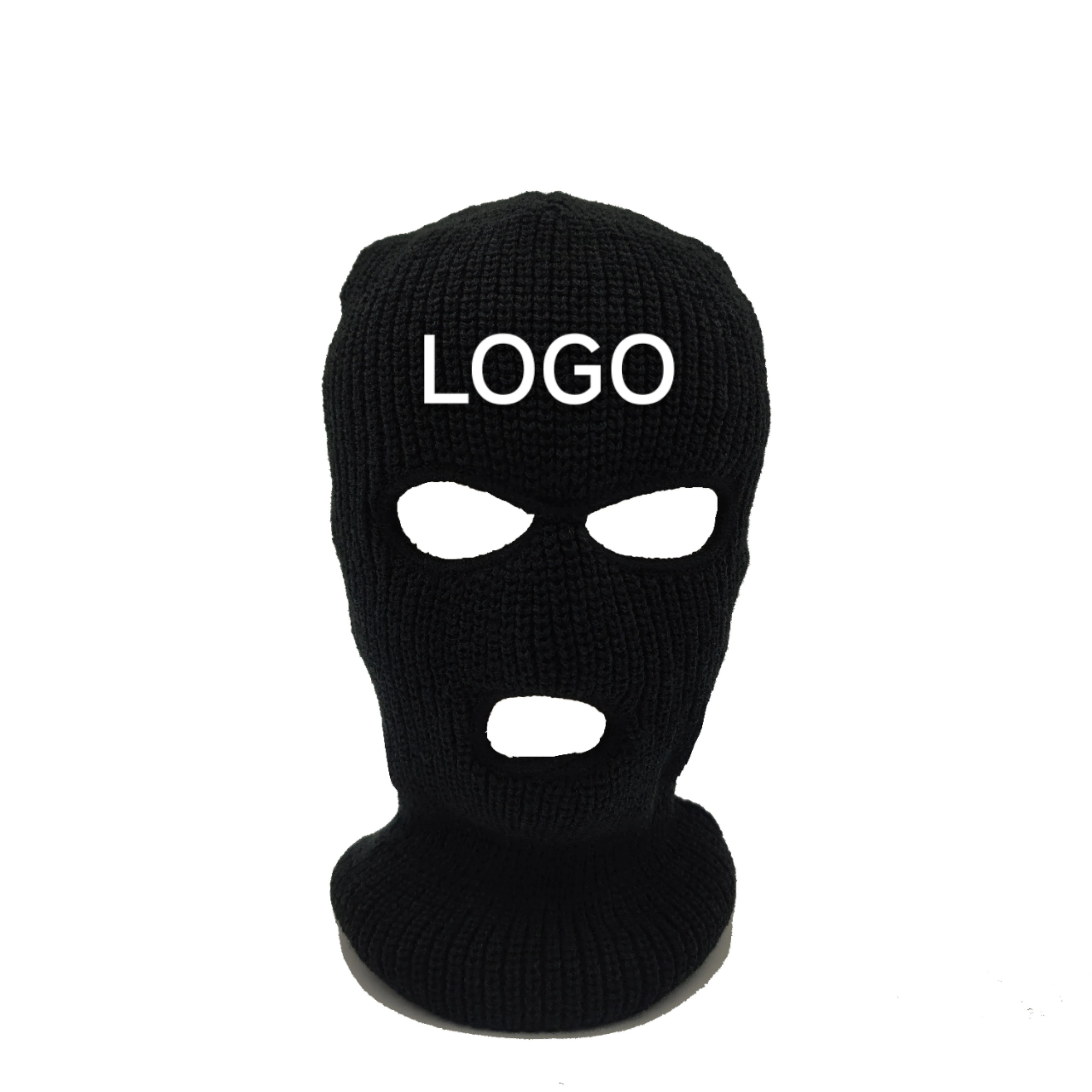 Sports and Fishing Thermal 3-Hole Balaclava Knit Full Face Ski Mask Cotton Knitted Balaclava Cover Character Style