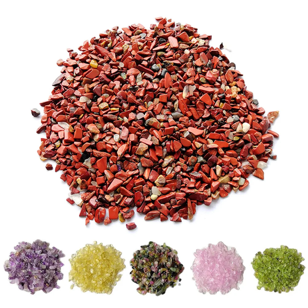 Wholesale 5-8 mm Natural Raw Stone Crystal Chips Gravel Crafts Fish tank Garden Road Decor