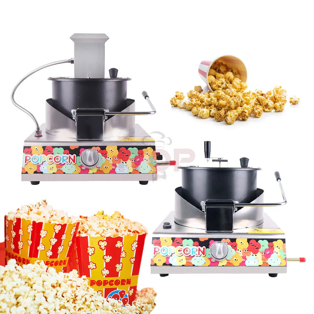 1- Head Industrial Stainless Steel Gas Popcorn Machine Supply Factory Price Snack Equipment 23Oz Gas Popcorn Machine