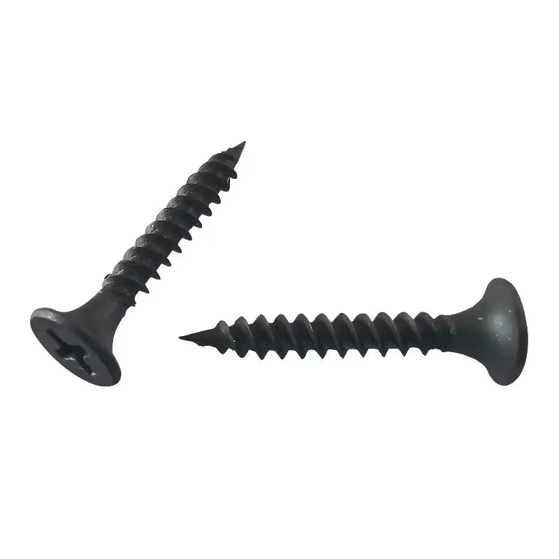 Factory Supply C1022A Phillips Black Bugle Head Drywall Screw 3.5*25mm with Sharp Point for Drywall