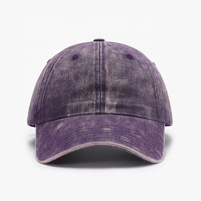 WD-A1103 Washed Cotton Baseball Cap for Men and Women Retro Soft Top Casual Vintage Cap