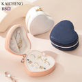 Wholesale Small Heart-Shaped Velvet PU Leather Travel Case Custom Logo Gift Storage Organizer for Jewellery for Jewelry Boxes