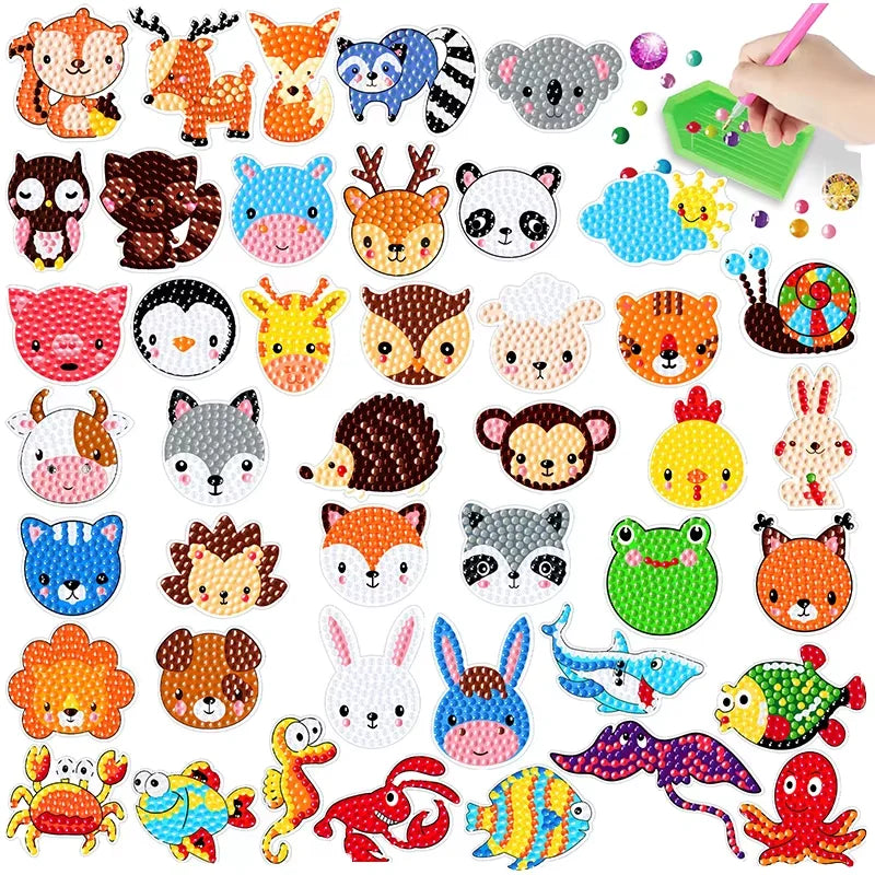 SONGWOO Wholesale Hot Selling DIY  Rhinestone Art Kids Sticker Custom Cartoon Diamond Painting Kit